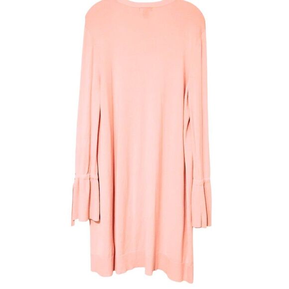 Halogen Cardigan Sweater Womens Lightweight Long Whimsical Bell Sleeves Pink L - Picture 7 of 14